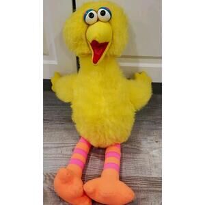 Vintage Playskool Big Bird Pull String Talking Plush 1980s Sesame Street CTW USA